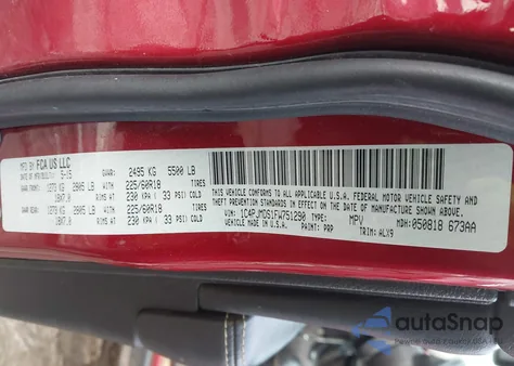 2015 Jeep Cherokee Limited from USA, damaged, VIN 1C4PJMDS1FW751290